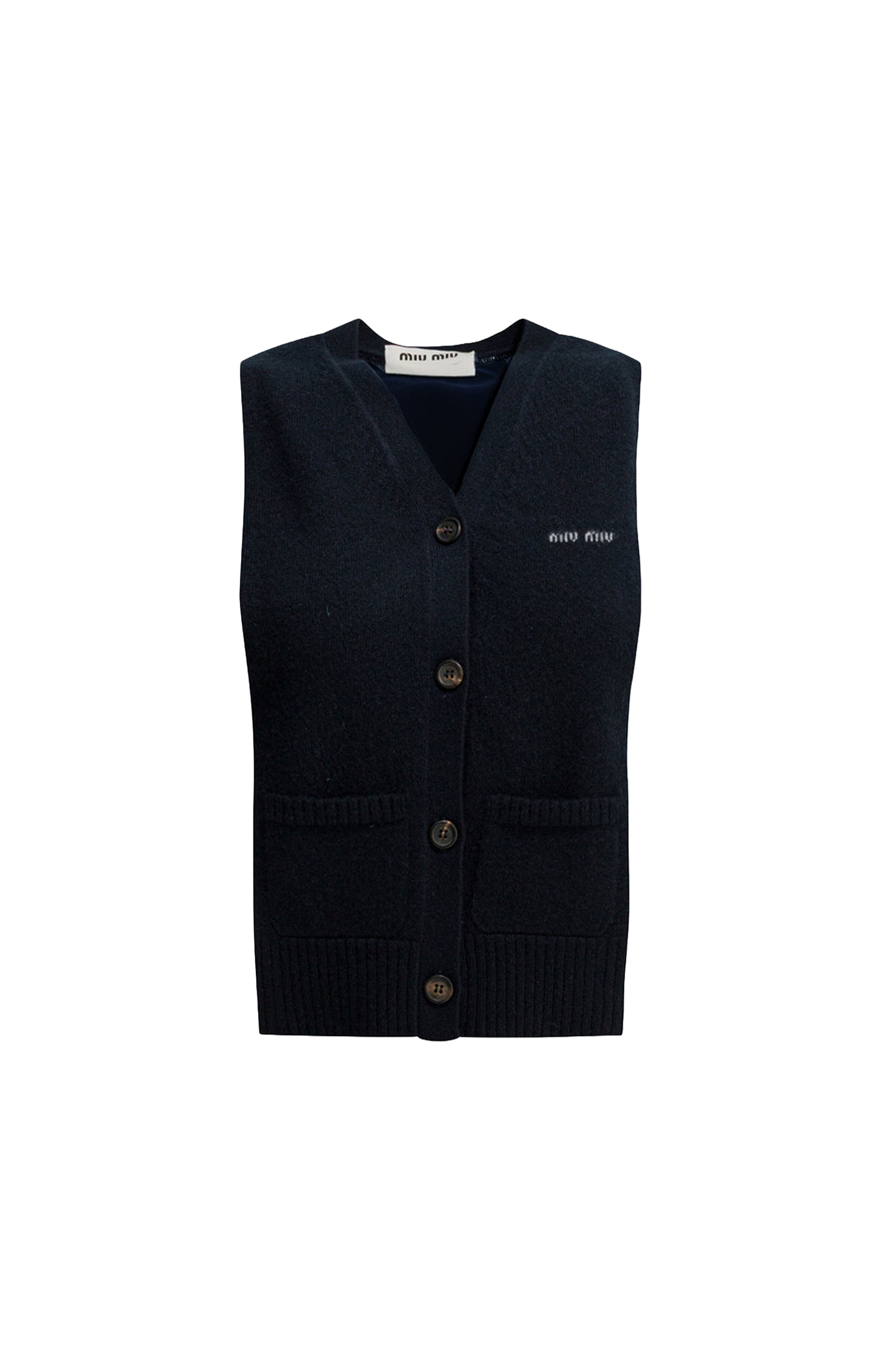 Cashmere cardigan vest