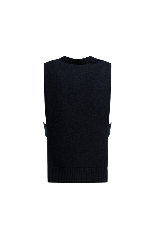 Cashmere cardigan vest