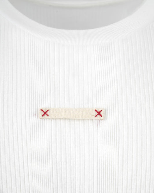 Name Tag T-shirt in White