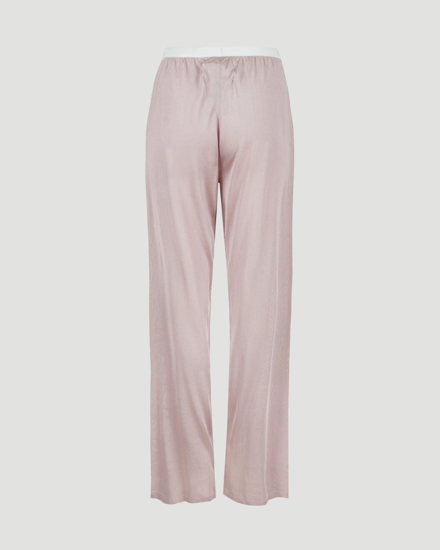 Knitted trousers in misty rose