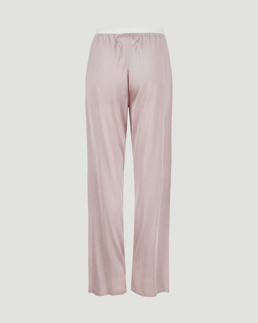 Knitted trousers in misty rose