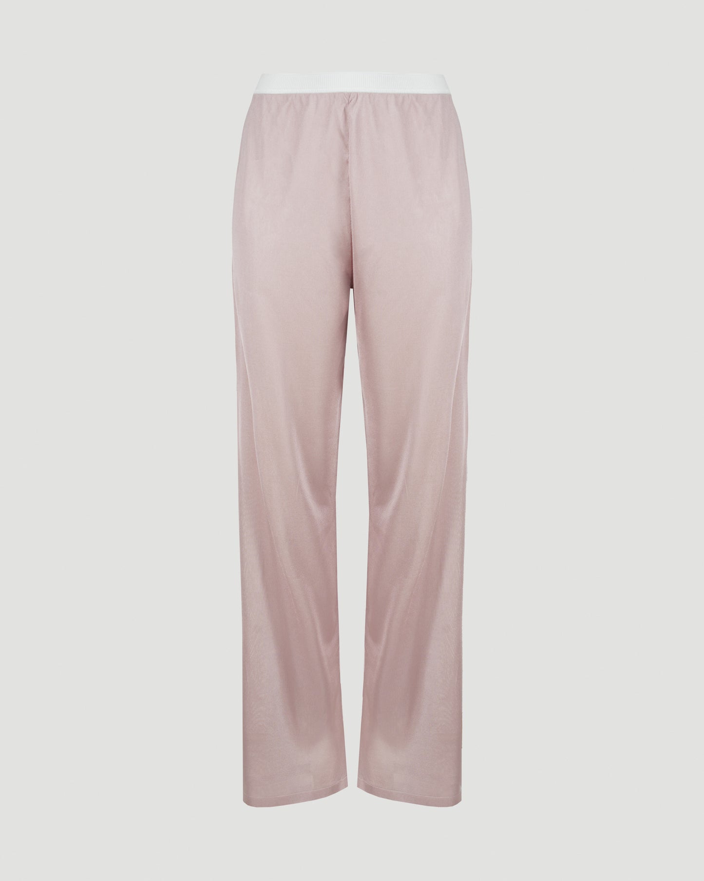 Knitted trousers in misty rose