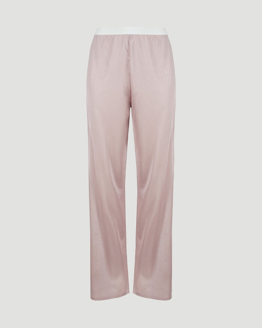 Knitted trousers in misty rose