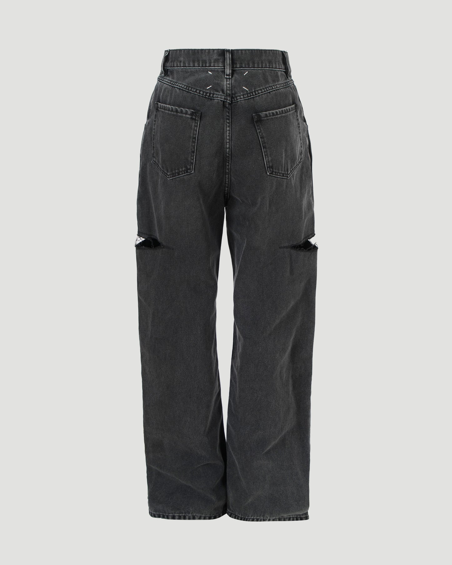 Cut-Out Jeans in Black