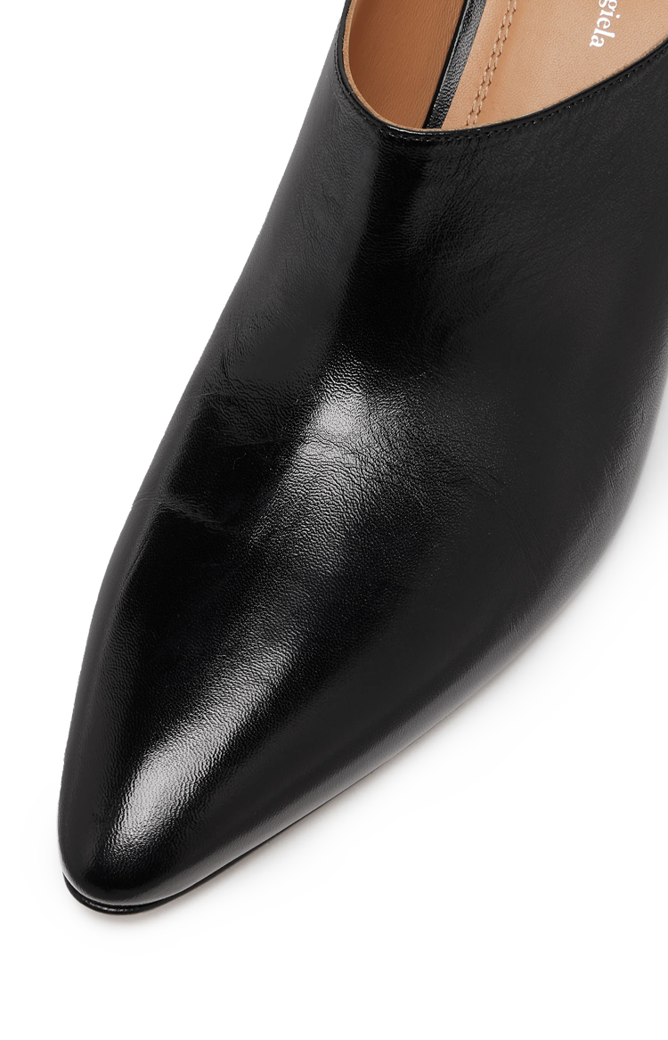Heel-Less Mules in Black