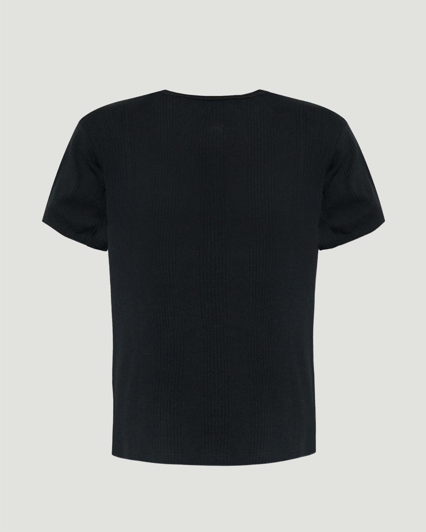 Ribbed T-Shirt in Black