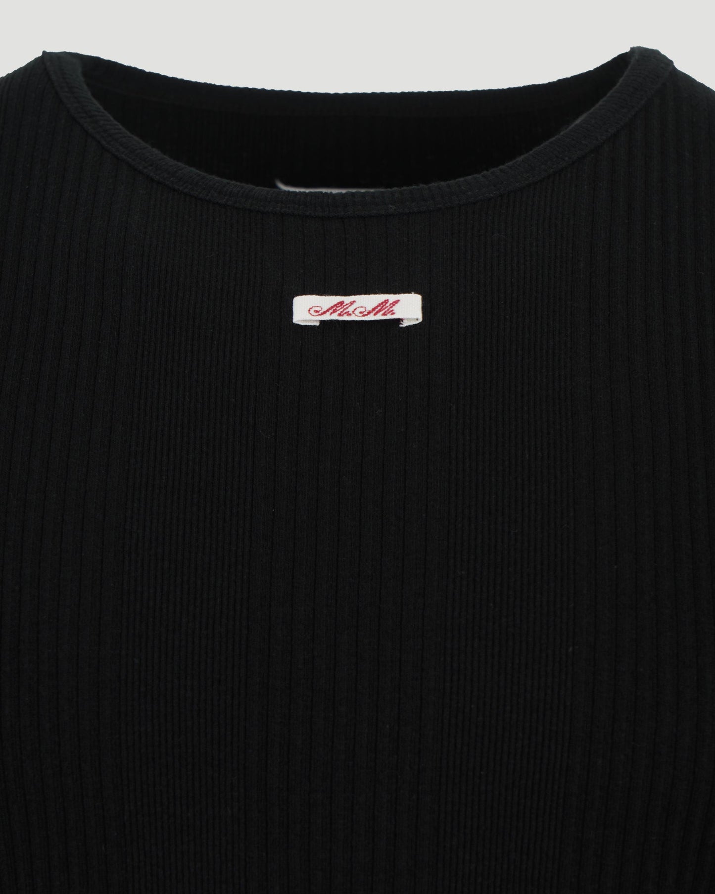 Ribbed T-Shirt in Black