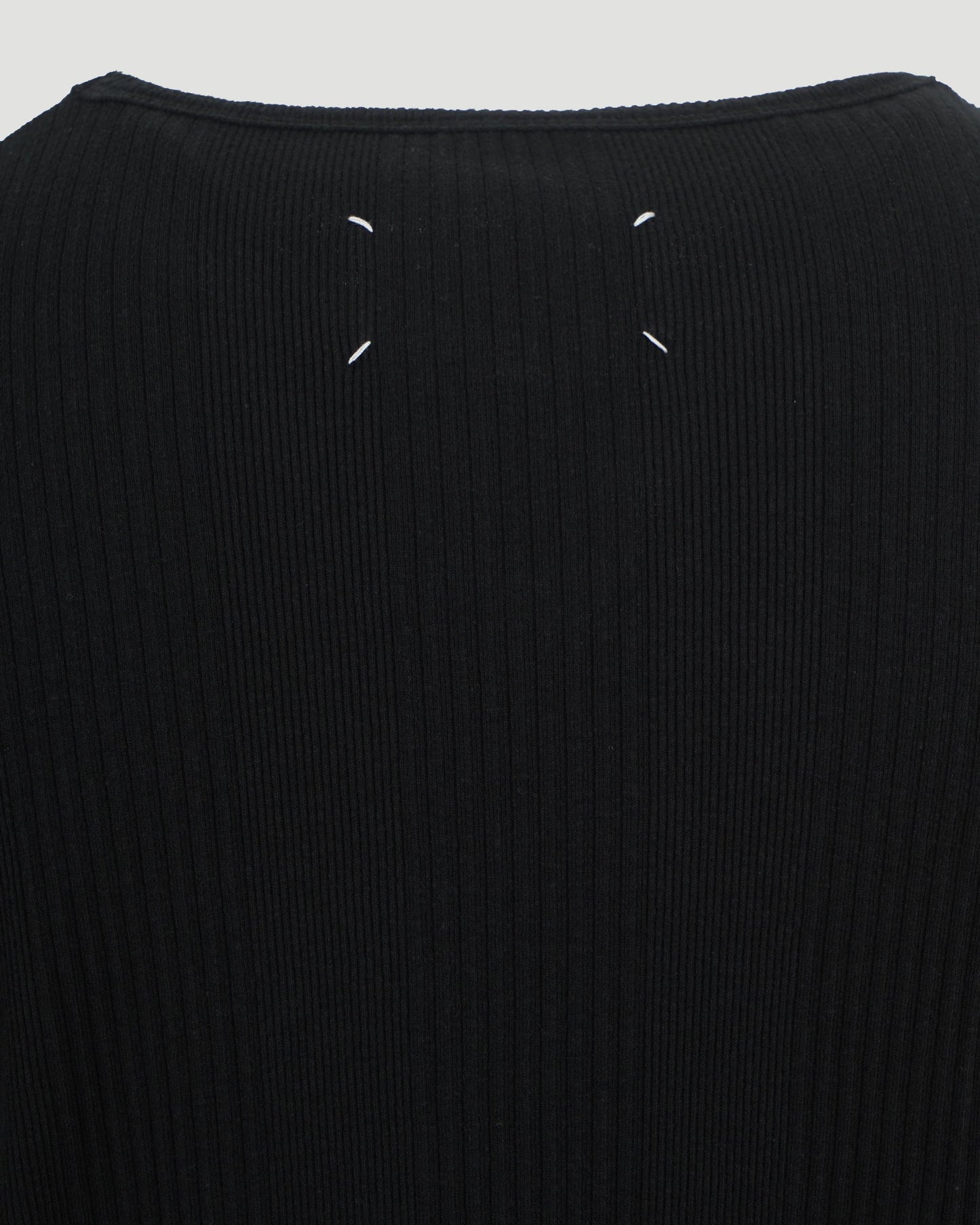 Ribbed T-Shirt in Black