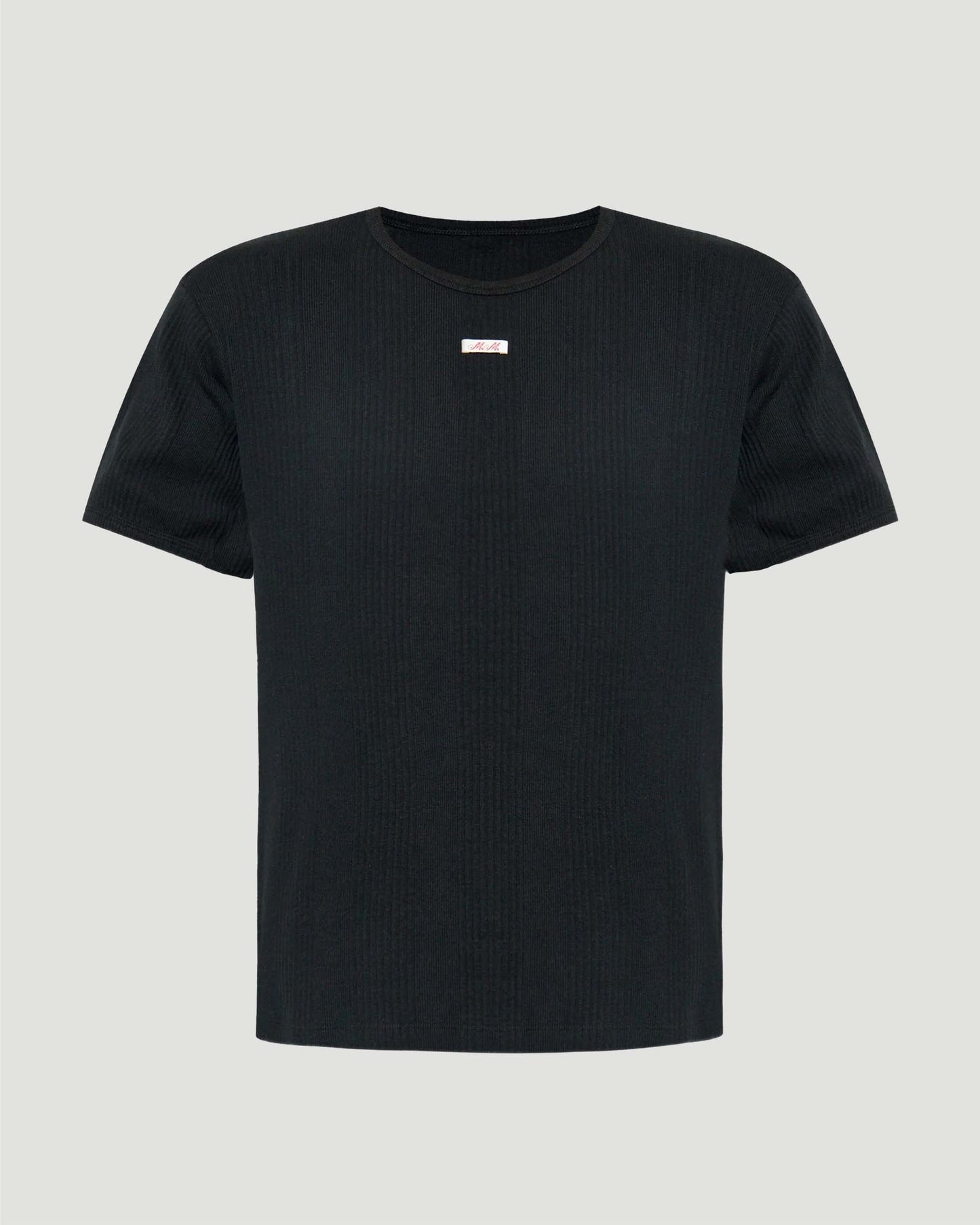 Ribbed T-Shirt in Black