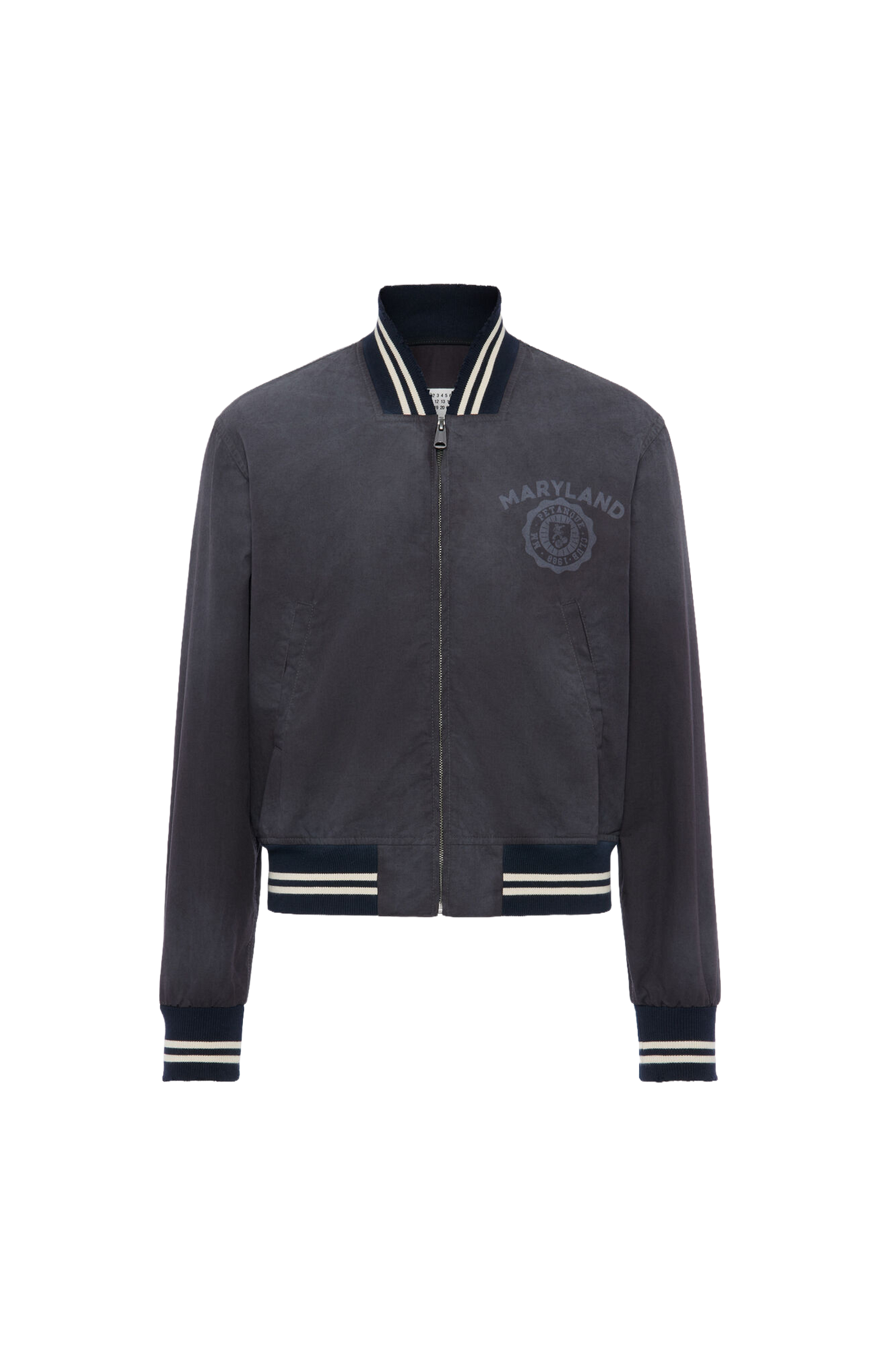 Denim Varsity Caban Jacket