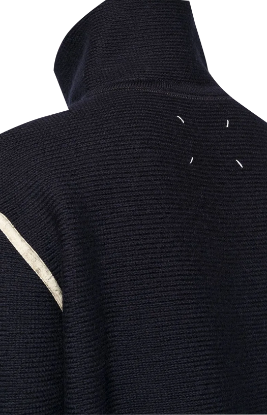 Maison Margiela Elbow Patch Sweater in Navy Blue — product photo 2