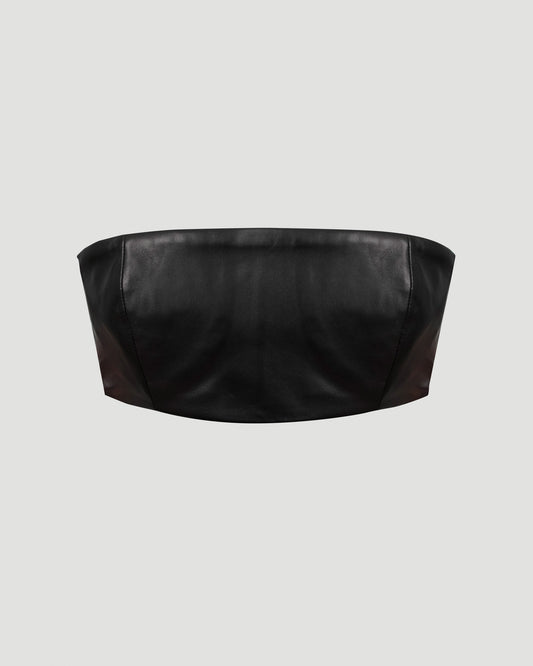 TUBE TOP IN LEATHER