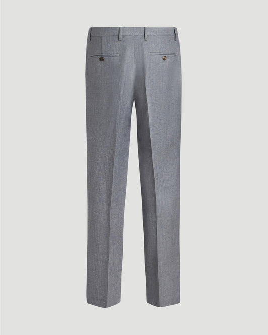 LINEN AND WOOL TROUSERS IN GREY