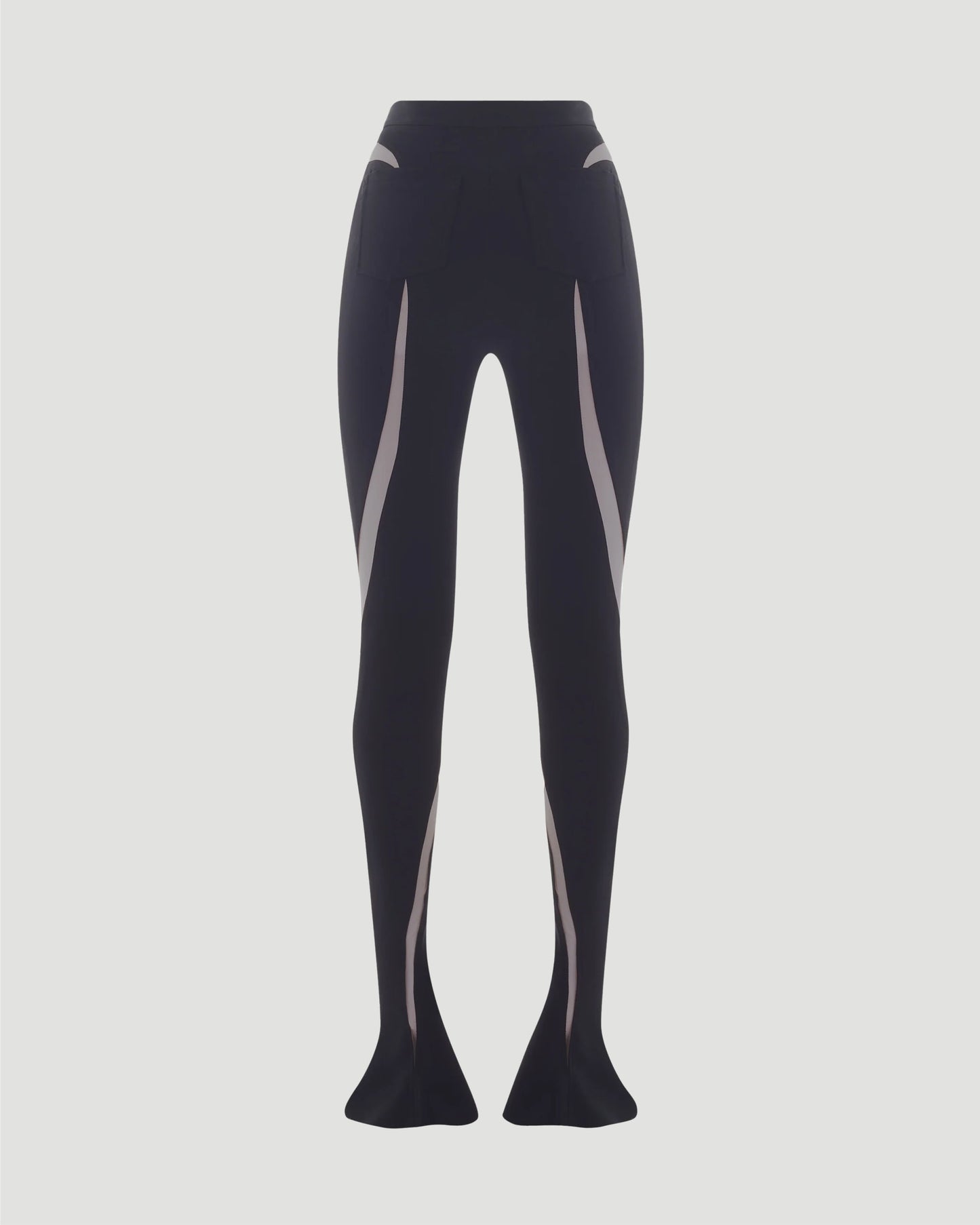 Illusion trousers in black