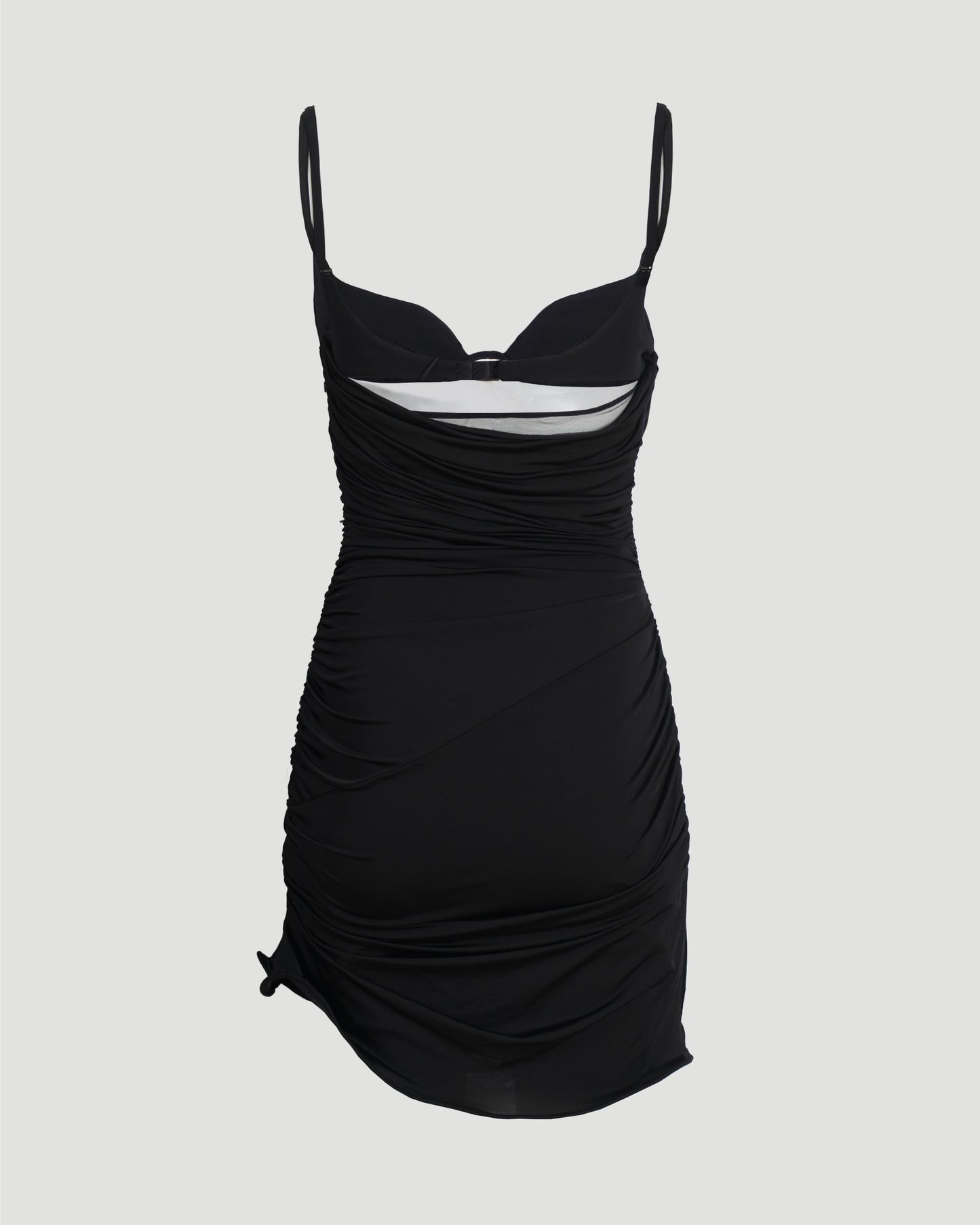 PANELLED DRESS IN BLACK