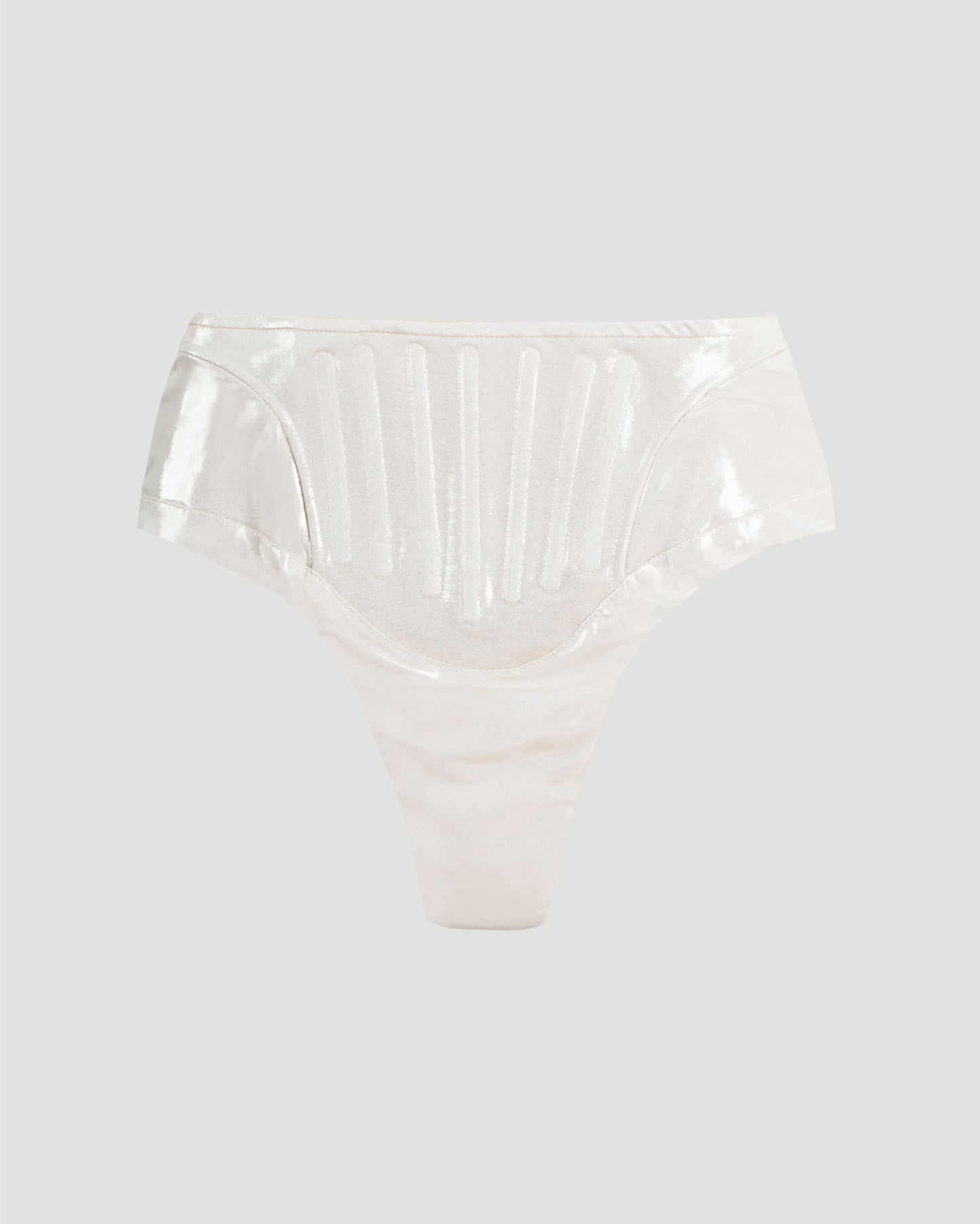 Corset high-waist bikini bottoms