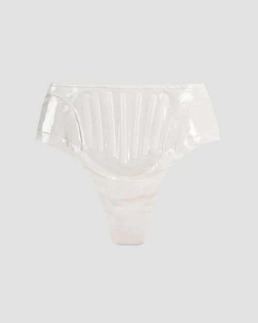 Corset high-waist bikini bottoms