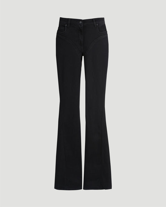FLARED JEANS IN BLACK