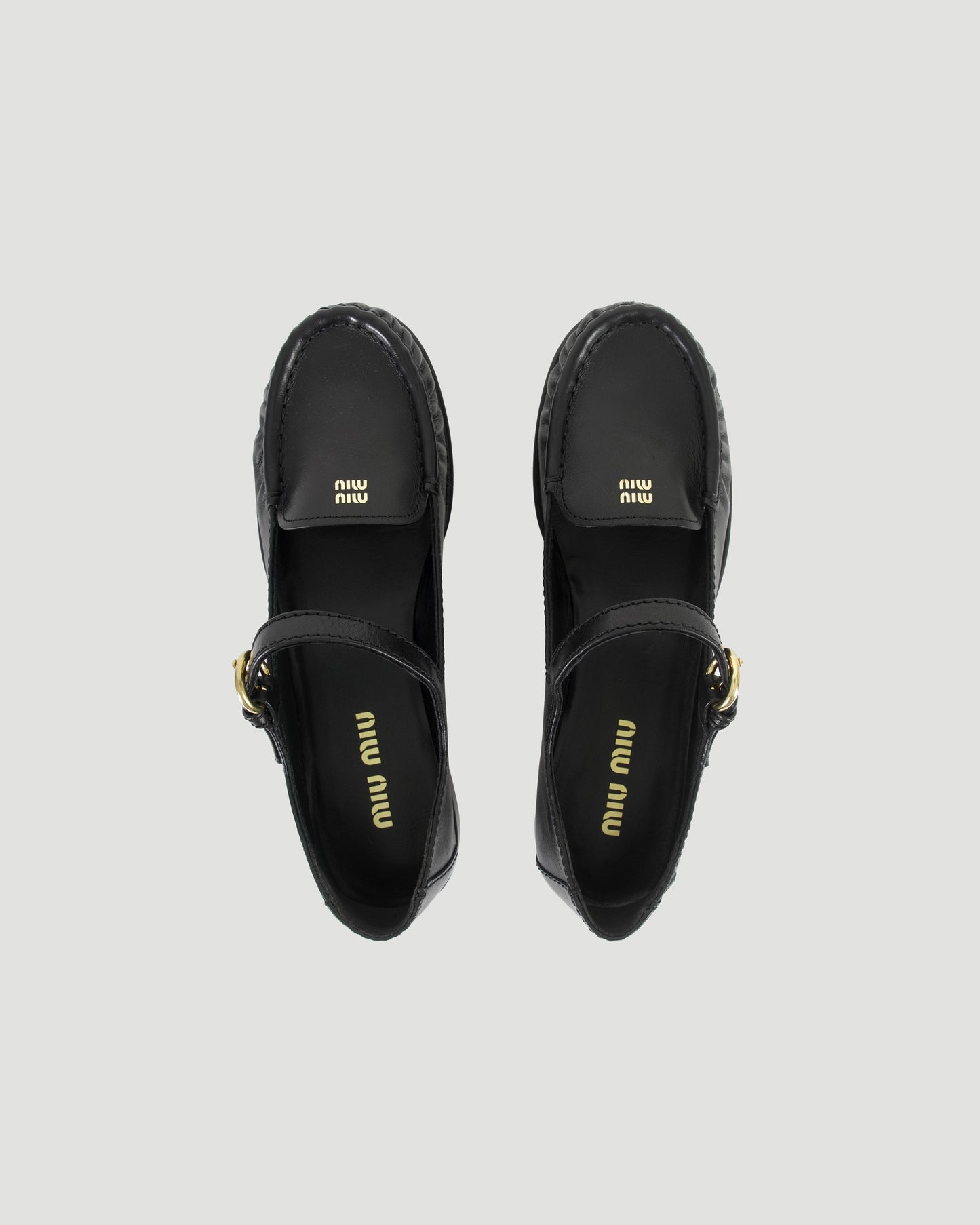 Leather Loafers with Strap