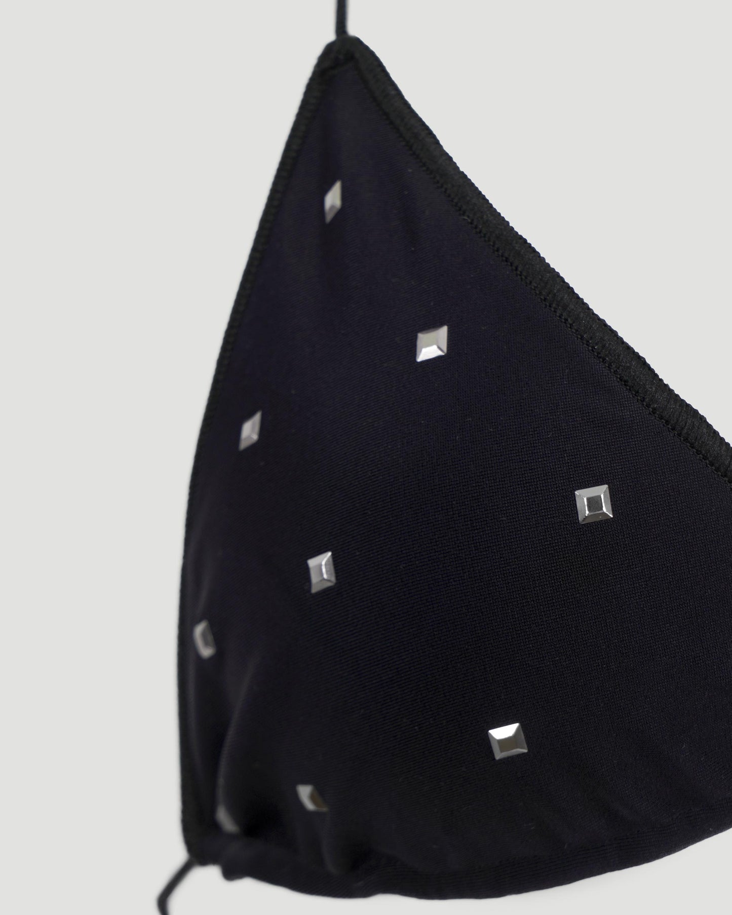 Stud-Embellished Bikini Set in Black