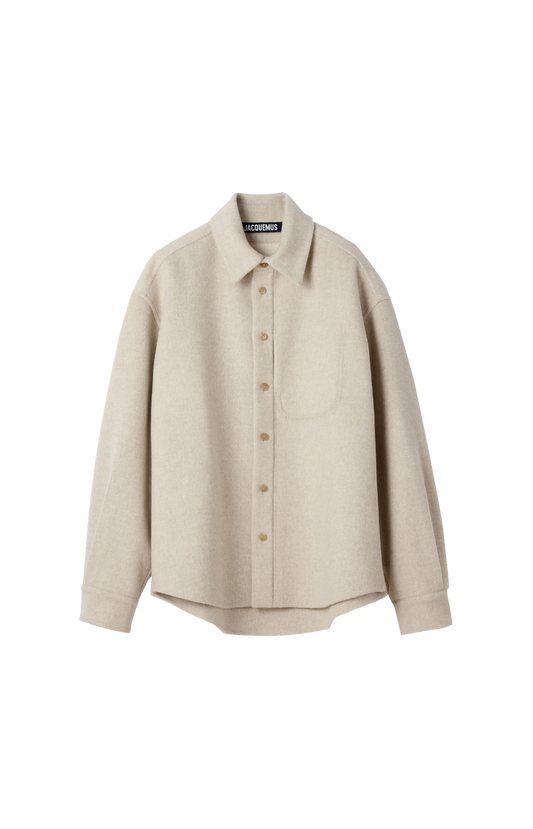 Jacquemus The Boulanger Jacket in Beige — front view