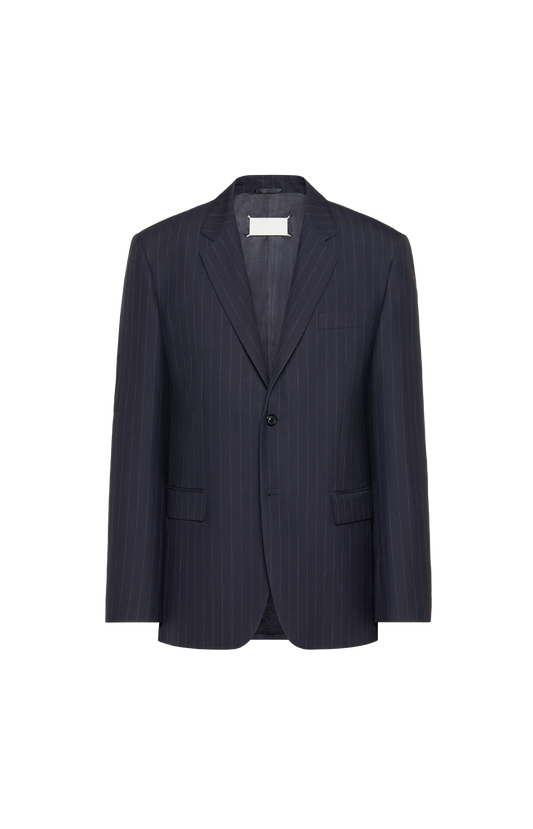 Pinstripe Wool Blazer
