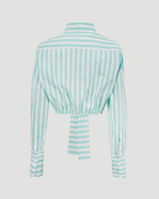 CROPPED BOW SHIRT