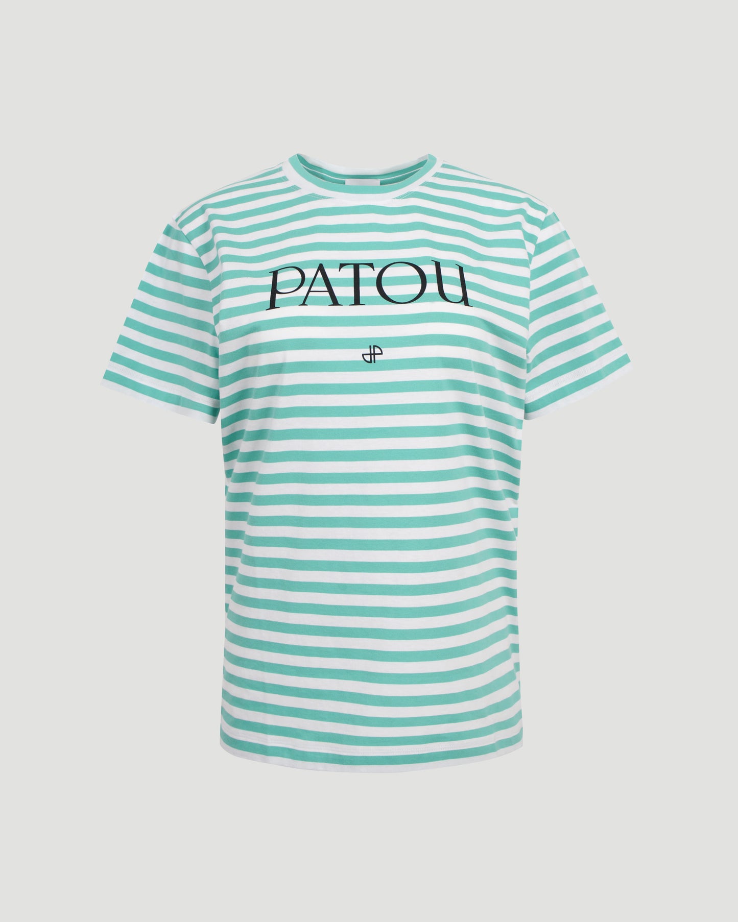 Striped Cotton T-Shirt in Green