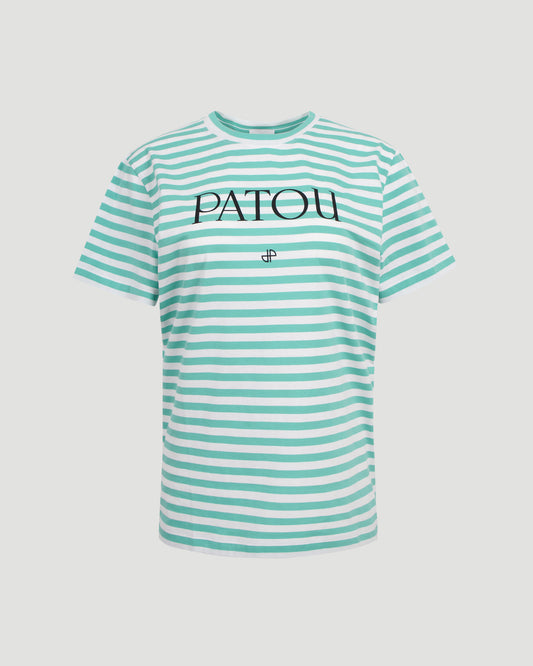 Striped Cotton T-Shirt in Green