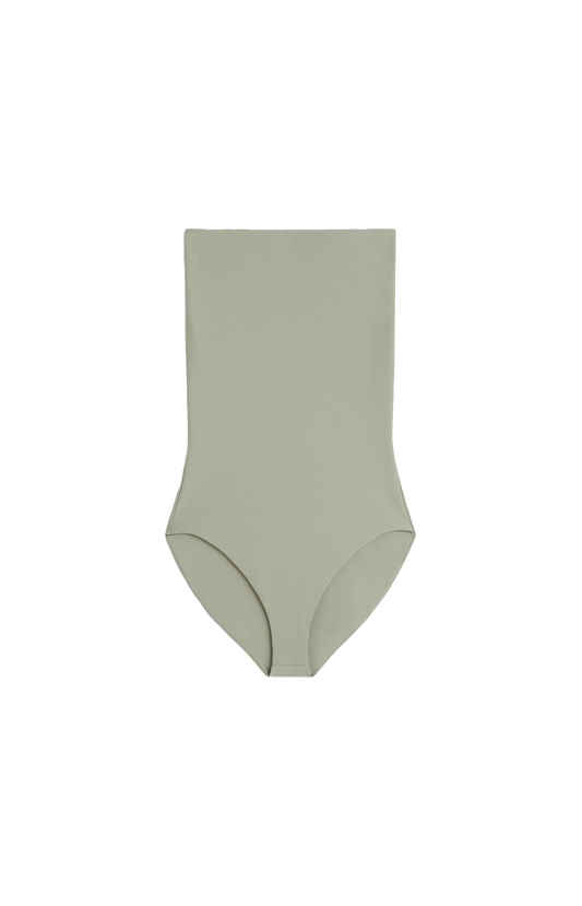 Phoebe Philo Fold Down Bikini Bottoms in Light Sage — front view
