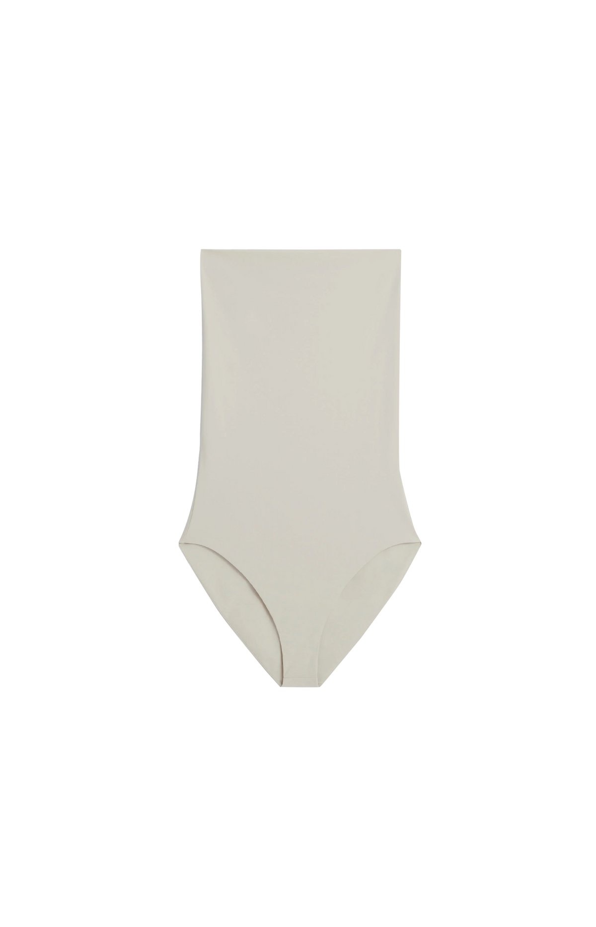 Phoebe Philo Fold Down Bikini Bottoms in Stucco — front view