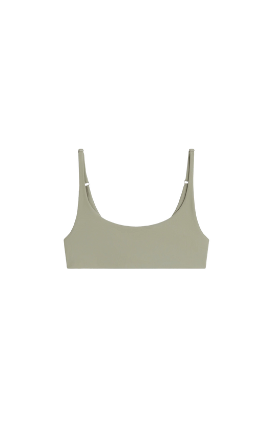 Phoebe Philo Scoop Bikini Top in Light Sage — front view