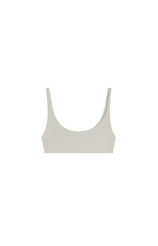 Phoebe Philo Scoop Bikini Top in Stucco — front view