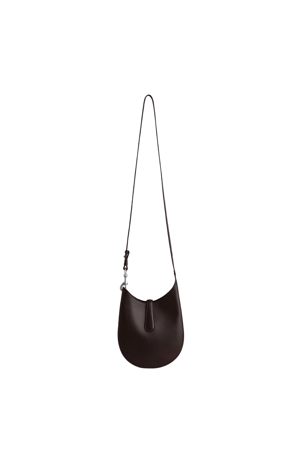 Phoebe Philo Mini Bean Sling in Bitter Chocolate — front view