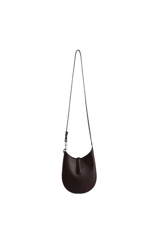 Phoebe Philo Mini Bean Sling in Bitter Chocolate — front view