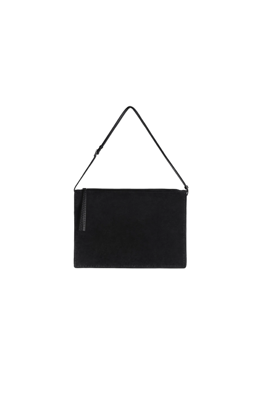 Phoebe Philo Glove Pochette in Black Suede — front view