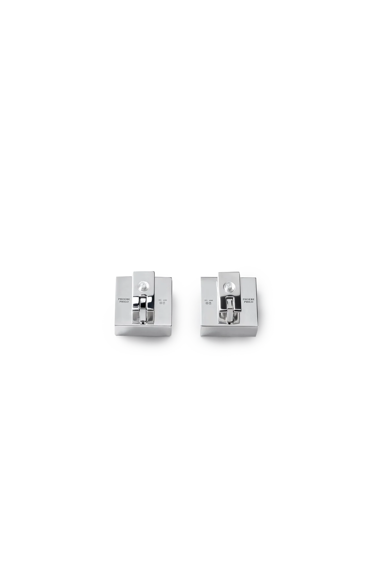 Phoebe Philo Cube Studs in Silver — product photo 2