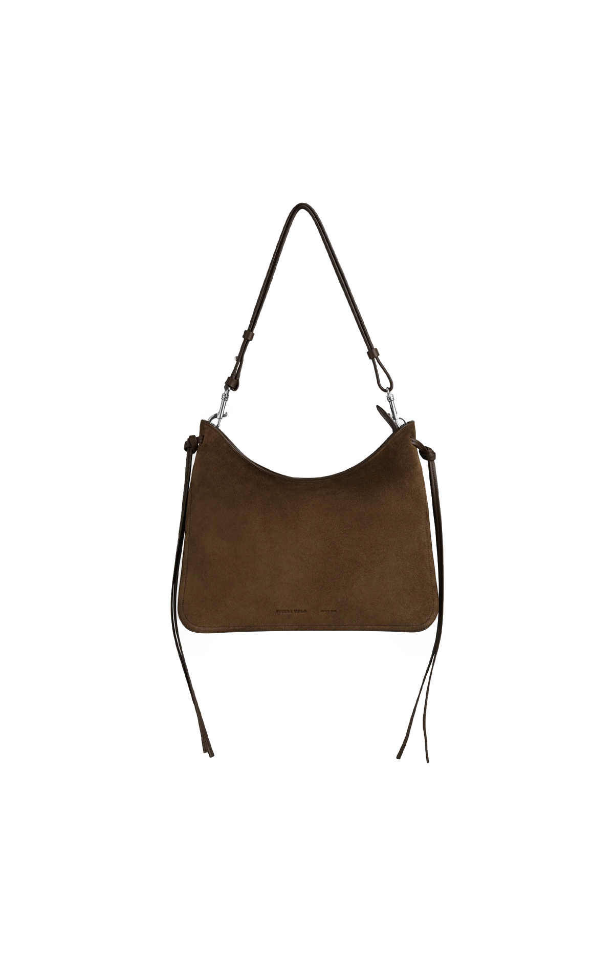 Phoebe Philo Gig Bag in Khaki Suede — front view