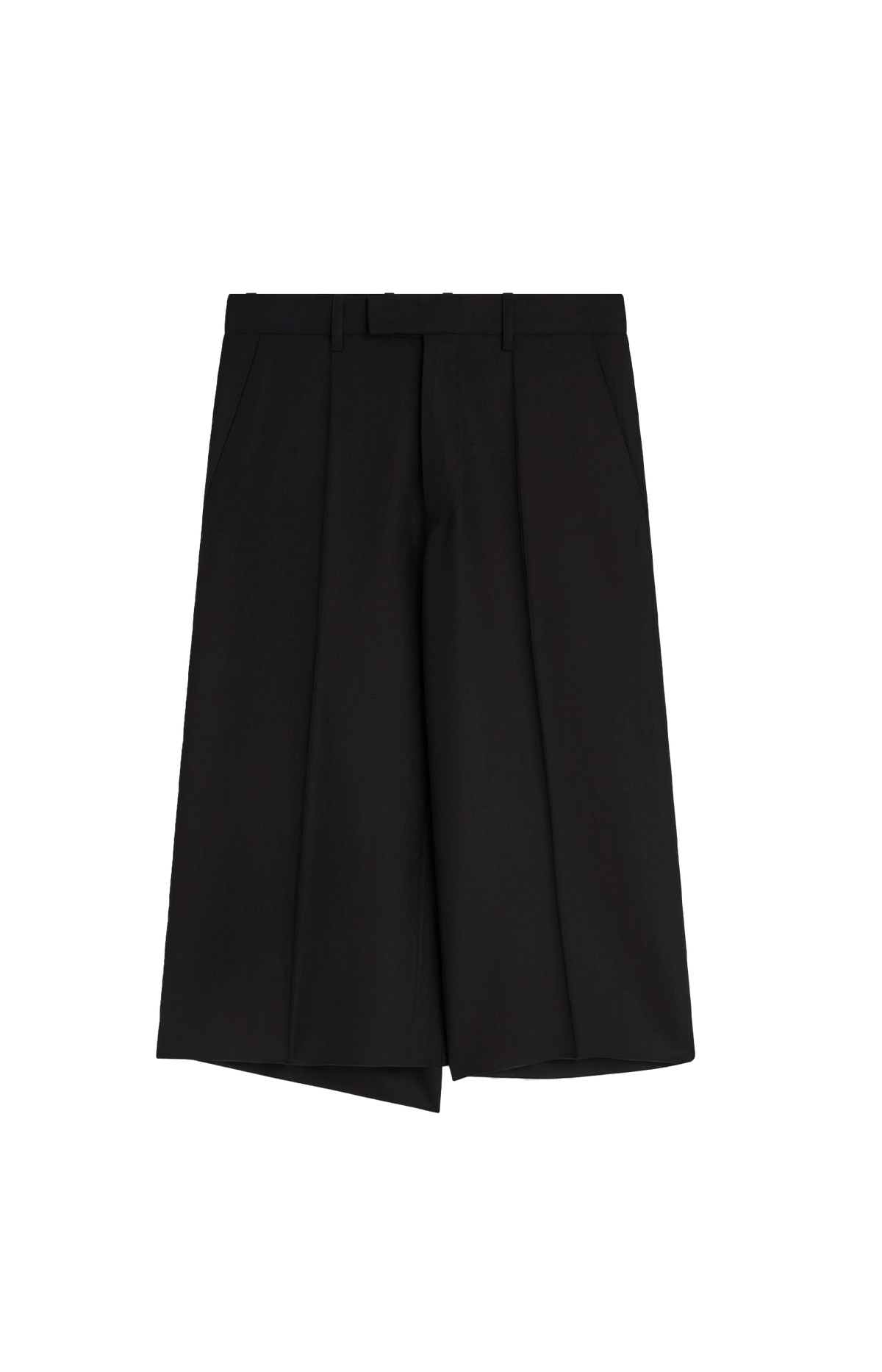 Phoebe Philo Split Skirt in Black Wool — front view