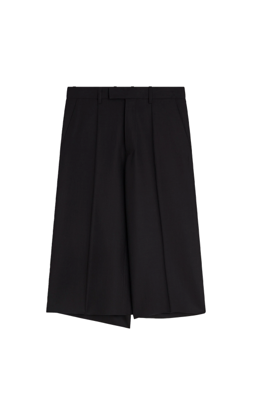 Phoebe Philo Split Skirt in Black Wool — front view