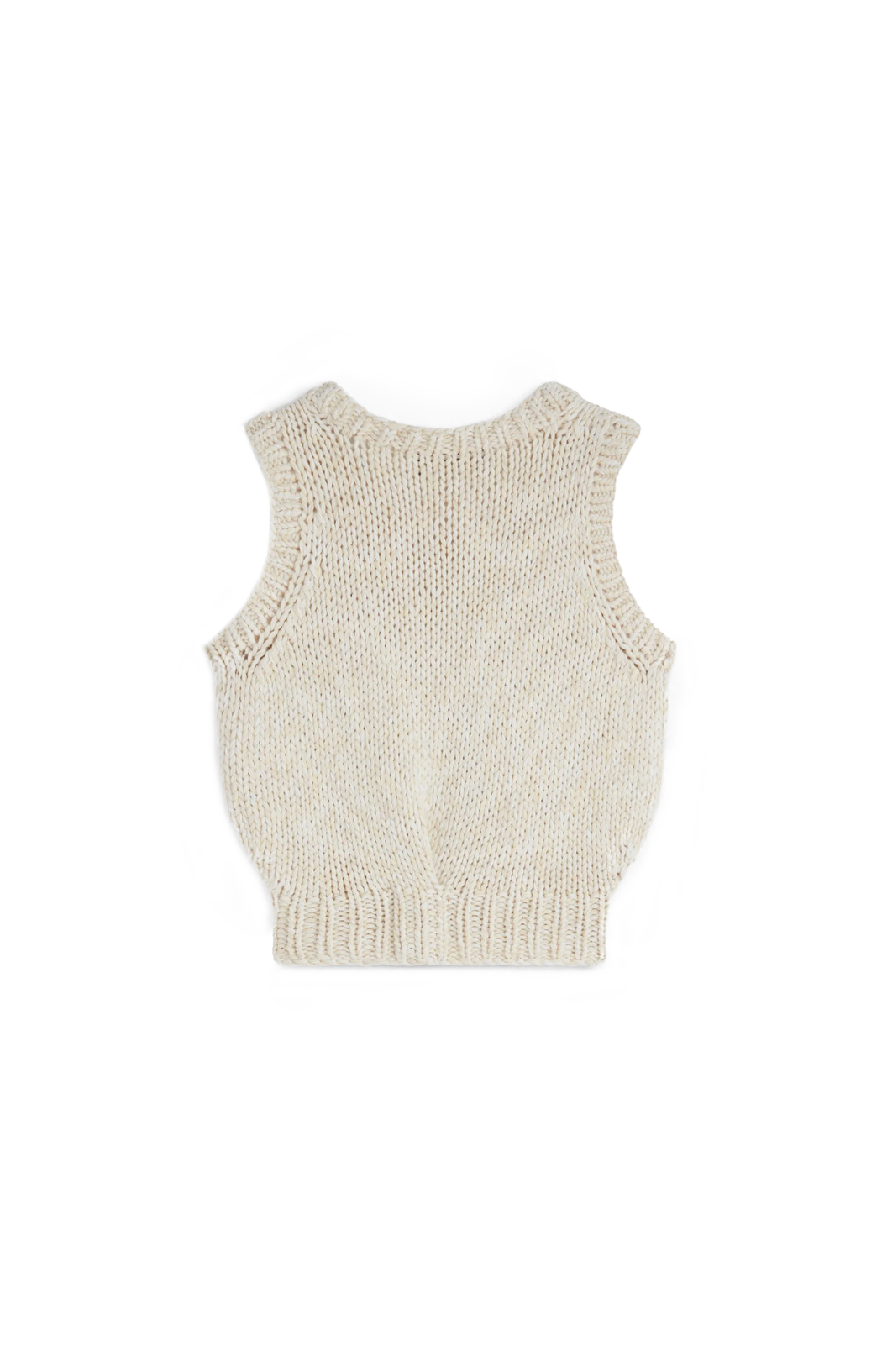 Phoebe Philo Handknit Vest in Cream Wool — product photo 2