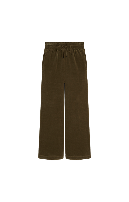 Velveteen Joggers in Bronze Velour