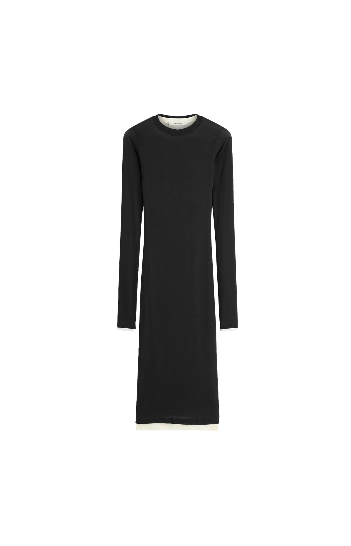 Phoebe Philo Hug Dress in Black Viscose — front view