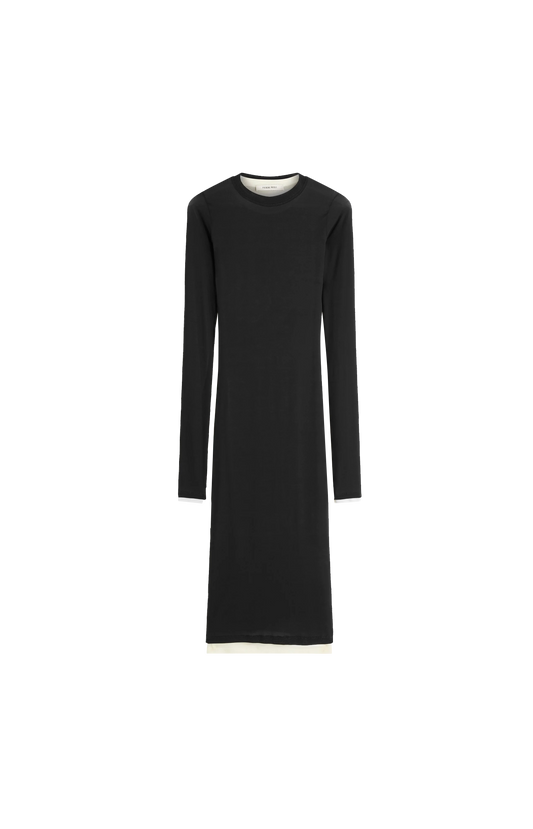 Phoebe Philo Hug Dress in Black Viscose — front view