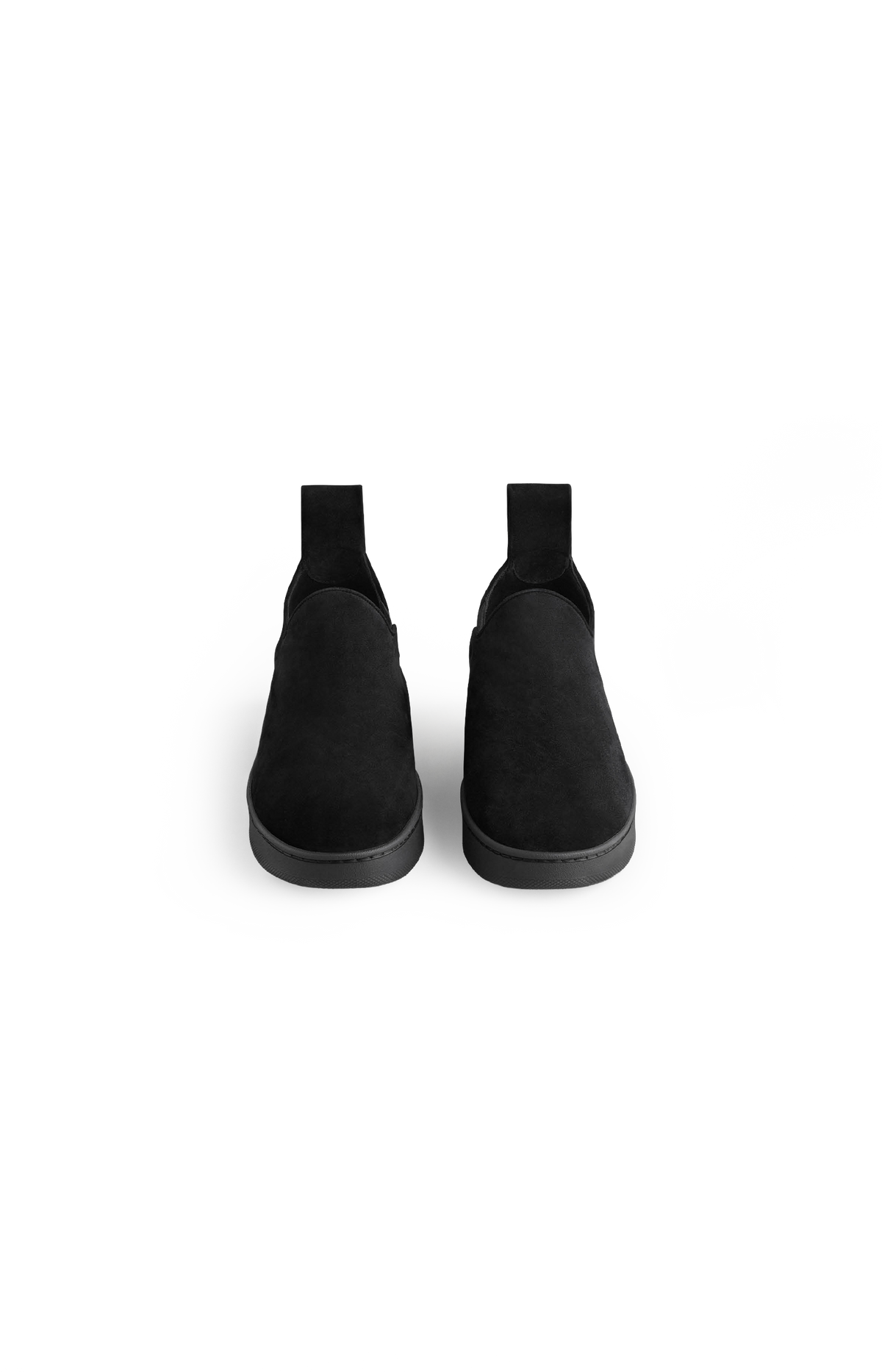 Slip On Sneaker in Black Suede