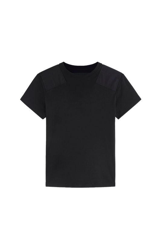Phoebe Philo Patch T-Shirt in Black — front view