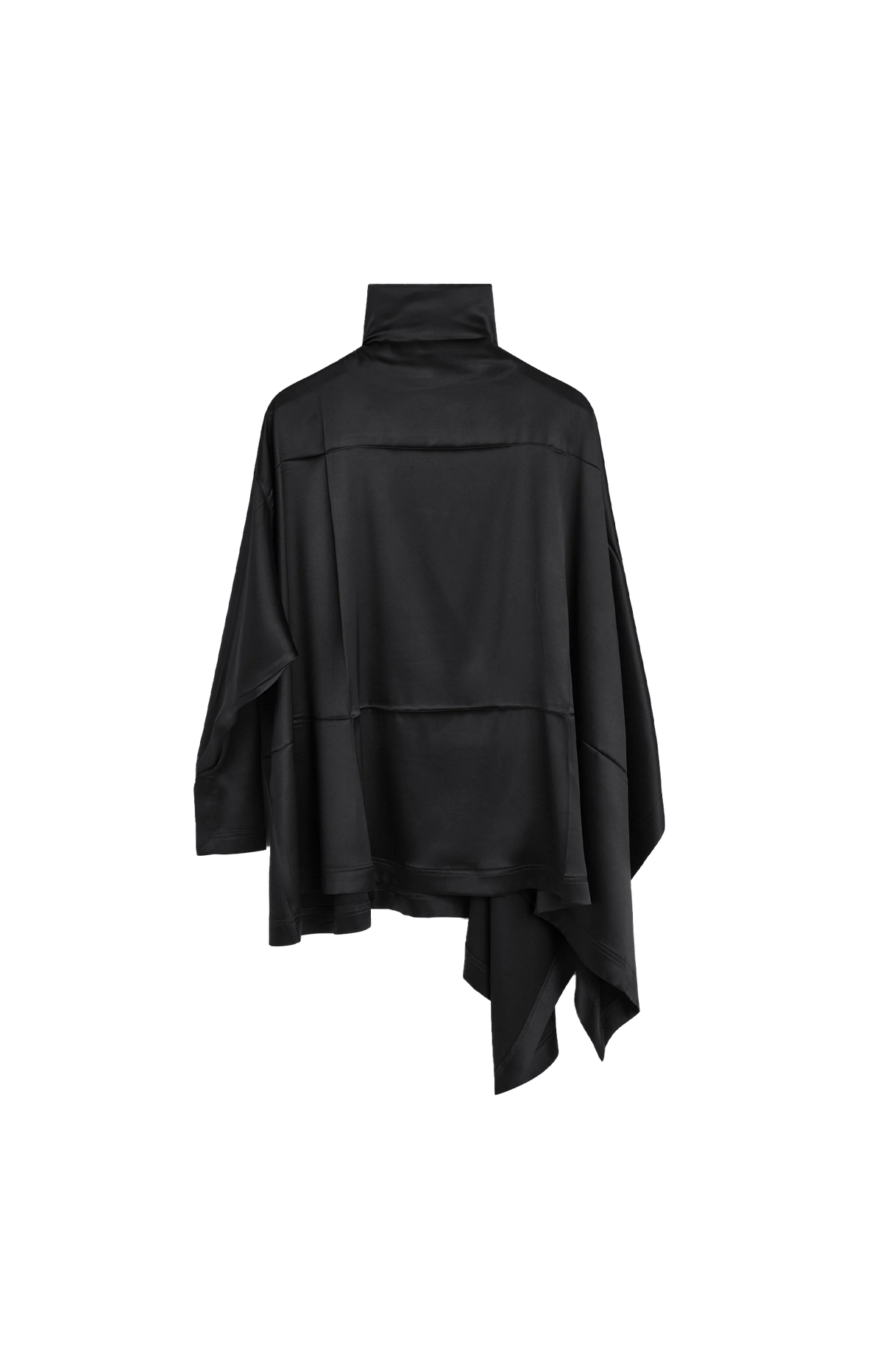 Phoebe Philo Caped Top in Black — front view