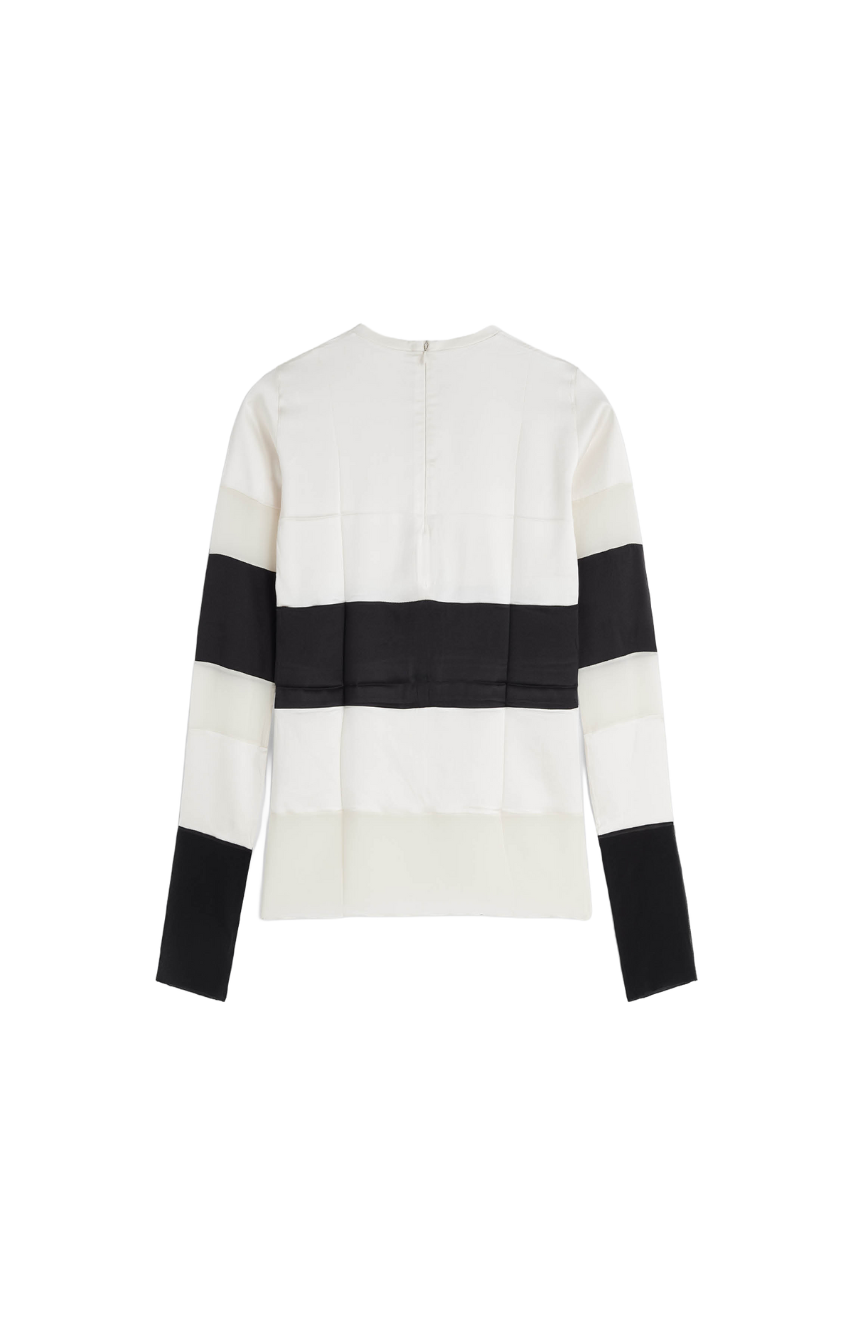 Panel Top in Black/White Silk