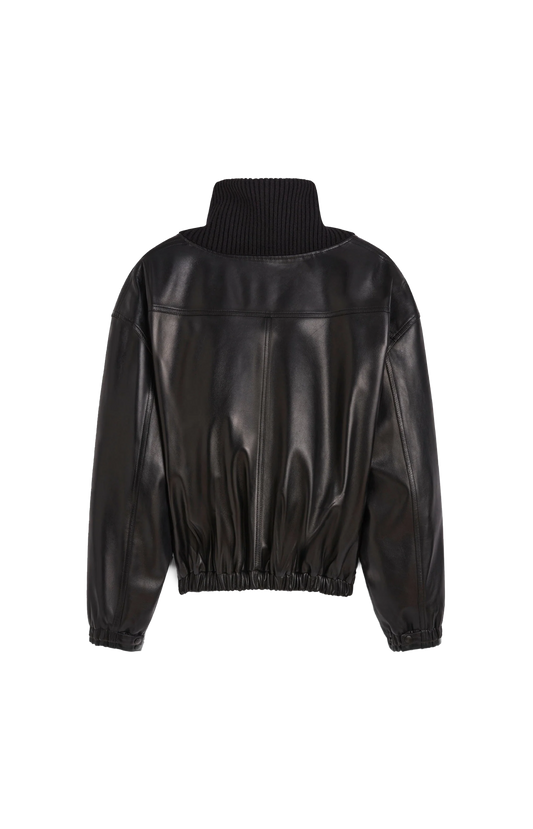 Phoebe Philo Rib Neck Jacket in Black — product photo 2