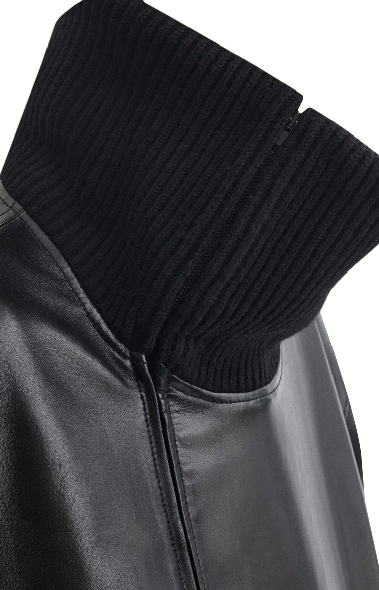 Phoebe Philo Rib Neck Jacket in Black — product photo 3